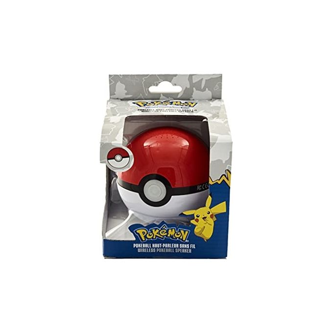 Teknofun 811365 Pokemon Altoparlante Bluetooth Poke Ball 3W Slot Micro SD AUX 3.5mm Wireless colore Rosso