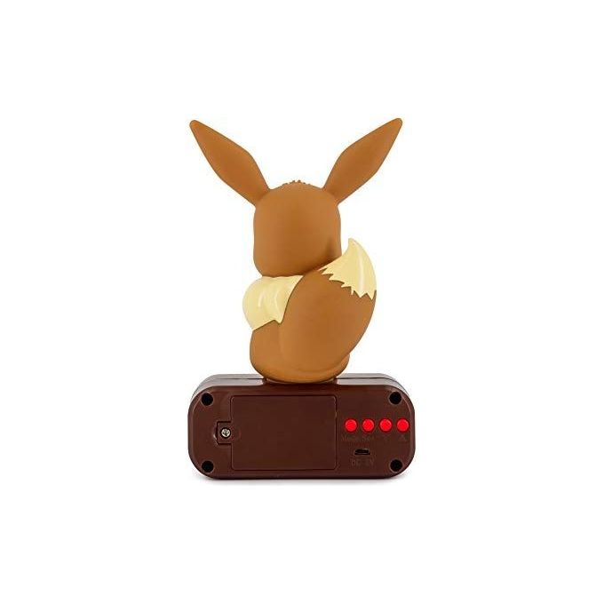 Teknofun 811370 Sveglia Lampada LED Pokemon Eevee Display LCD Digitale Ora Data Temperatura 18 cm