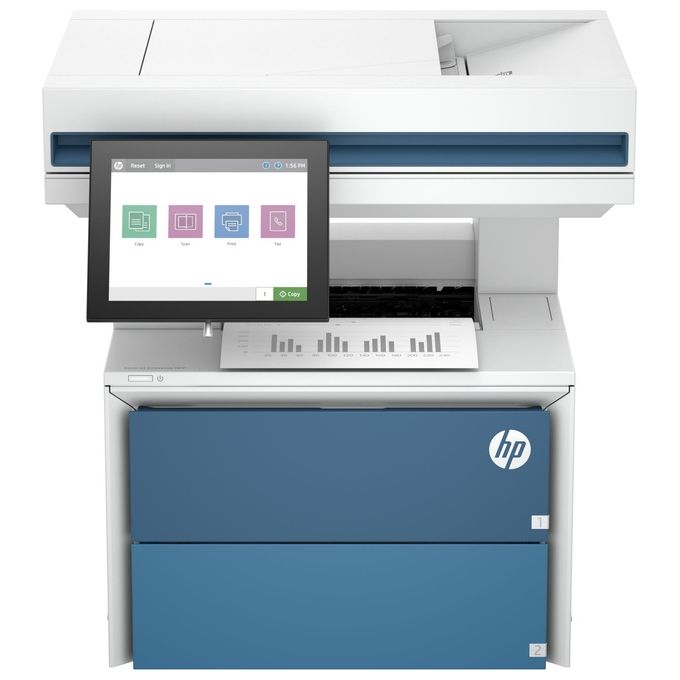 HP 675S3A#B19 Stampante Multifunzione Laser A4 50 ppm RAM 6 GB Wi-Fi No Gigabit LAN USB 3.2 colore Blu Bianco