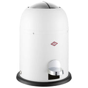 Wesco 4027801206468 Mini Master Cestino 6 L con Pedale in Acciaio Verniciato a Polvere Colore Bianco