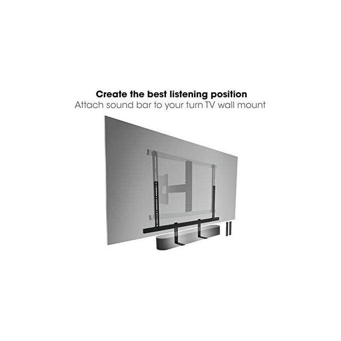 Vogel's 8153550 SOUND Supporto per Soundbar Universale fino a 6,5 Kg Altezza Regolabile e Girevole colore Nero