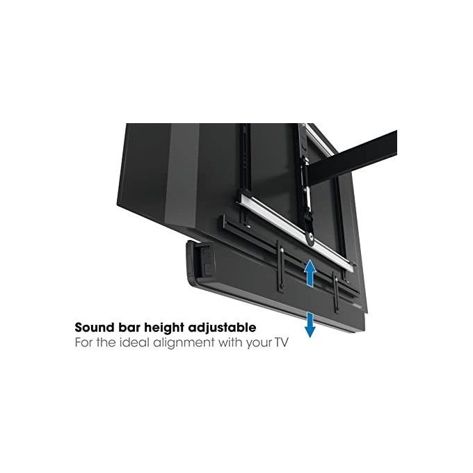 Vogel's 8153550 SOUND Supporto per Soundbar Universale fino a 6,5 Kg Altezza Regolabile e Girevole colore Nero