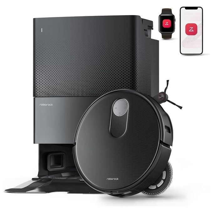 Roborock QREVO SLIM Robot aspirapolvere LiDAR ToF 0,22 L autonomia 180 min Wi-Fi app mappatura colore Nero