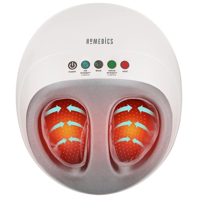 HoMedics FMS-350H-EU Air Pro Shiatsu Massaggiatore Plantare Compressione Aria Calore 3 Programmi colore Grigio