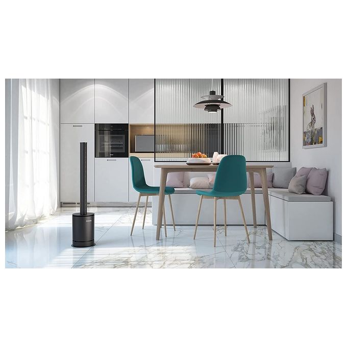 Olimpia Splendid 99276 Vertigo Purificatore d'aria per ambienti fino a 15 m² HEPA 14 UV-C carboni attivi 2000W Wi-Fi 32 dB colore Nero