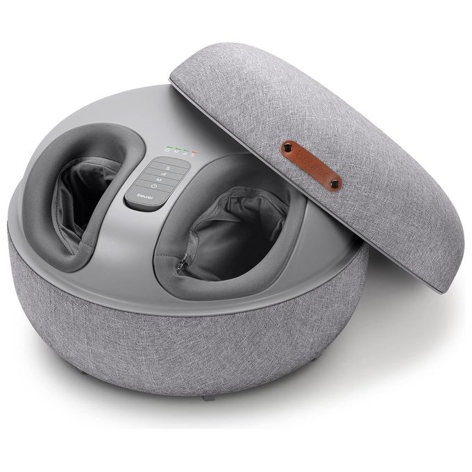 Beurer 10029 Massaggiatore plantare FM 120 Massaggio Shiatsu e a compressione 3 livelli intensita' Funzione riscaldamento colore Grigio