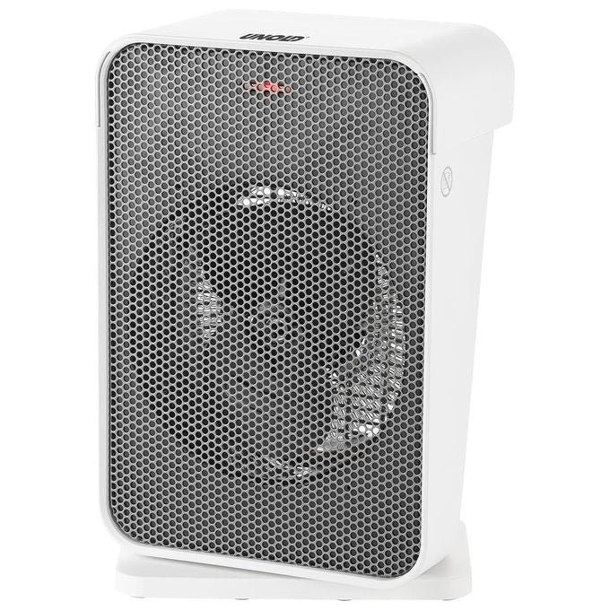 Unold 86450 Termoventilatore da Pavimento 2000 W con Oscillazione 70° Termostato Regolabile Spegnimento Automatico IP21 colore Bianco Grigio