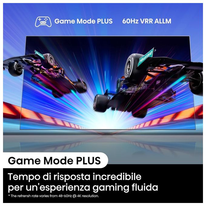 Hisense 50A69Q Smart TV 50'' 4K Ultra HD LED VIDAA U8 Dolby Vision HDR10+ AirPlay2 colore Nero