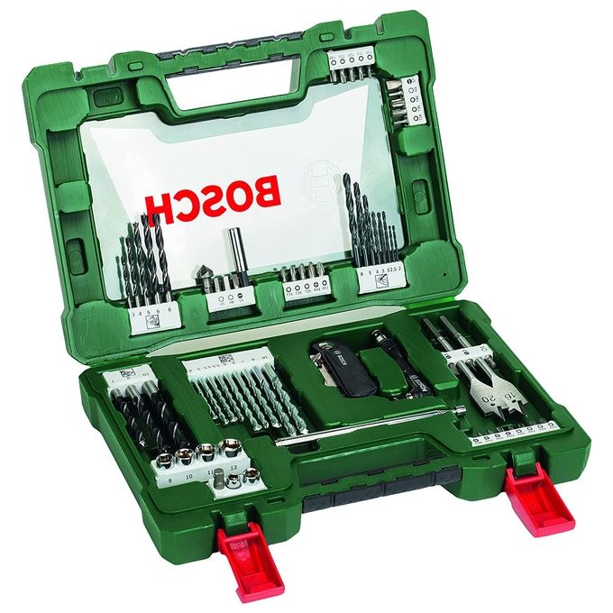 Bosch 2607017307 V-Line Valigetta Accessori 68 pezzi Punte Bit Bussole per Foratura e Avvitatura