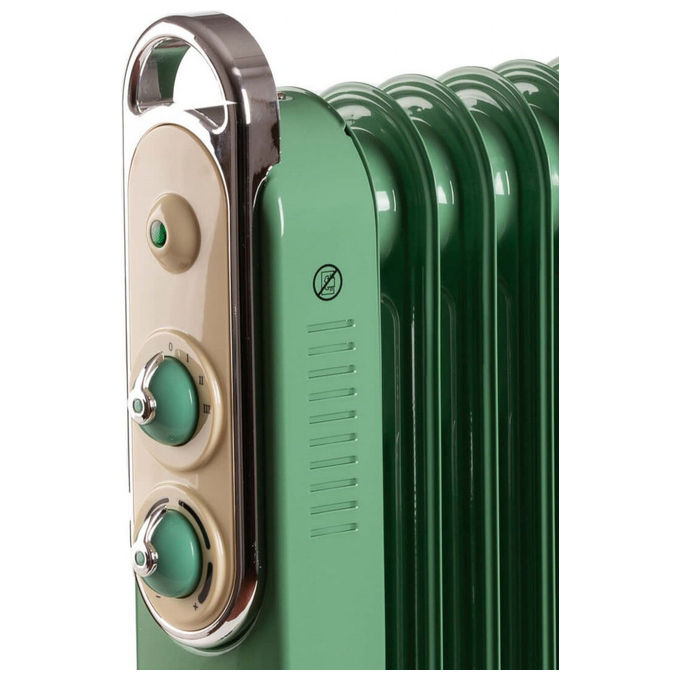 Ariete Radiatore ad Olio Vintage Verde, 9 Elementi, 2000W
