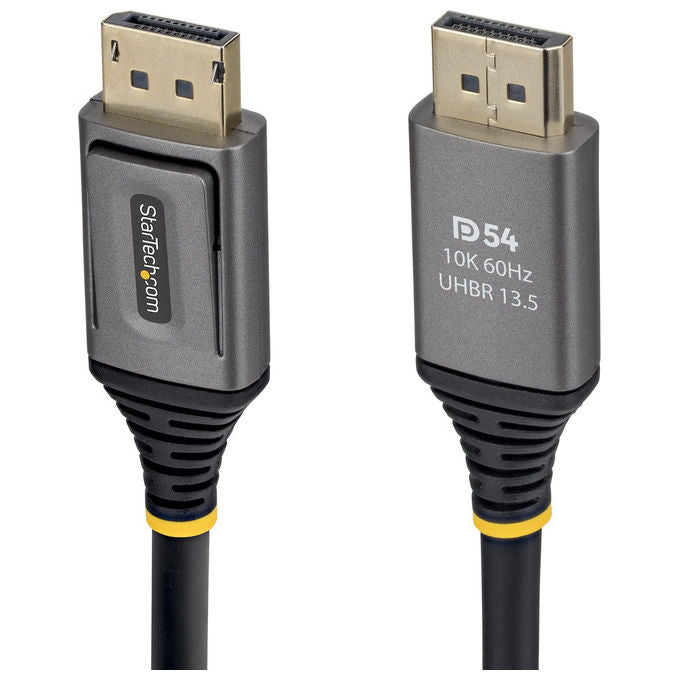 StarTech.com DP21V-3M-DP54-CABLE Cavo DisplayPort 2.1 3 m 54 Gbit-s Risoluzione 15360 x 8640 Pixel 240 Hz DSC 1.2a HDCP 2.3 colore Nero