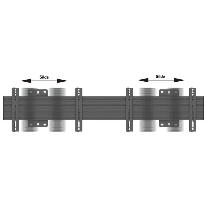 Multibrackets 7000 Supporto per Display Espositivi 2x 68 6 81 3 Pollici VESA 75x75 200x200 Fino a 30 Kg Colore Nero
