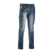 Diadora 702.172115 Cargo Stone Pantaloni da Lavoro Jeans Elasticizzati 98% Cotone 2% Elastane ISO 13688:2013 colore Blu