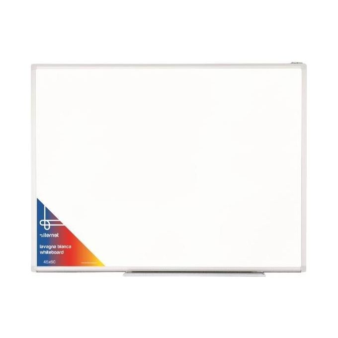 Iternet 8303 Lavagna Magnetica Murale Superficie Acciaio Laccato Cornice Alluminio 100x150 cm colore Bianco