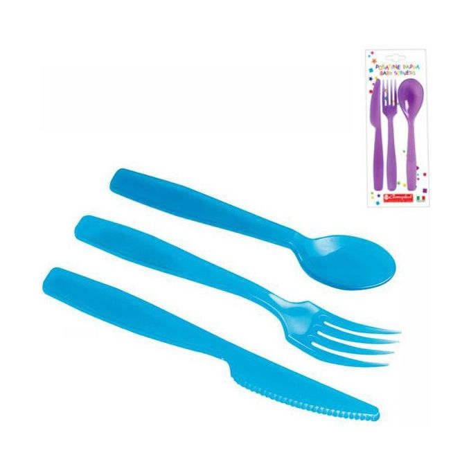 Cosmoplast Posate Bimbo Coppia Trasparente