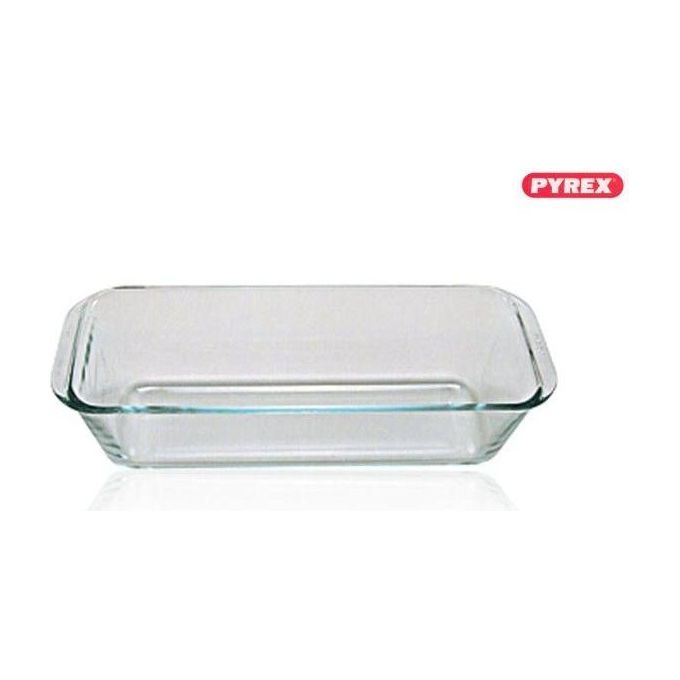 Pyrex F03Z2 Bake and Enjoy Stampo Plum Cake Rettangolare in Vetro Borosilicato 28 cm 1,5 L colore Trasparente