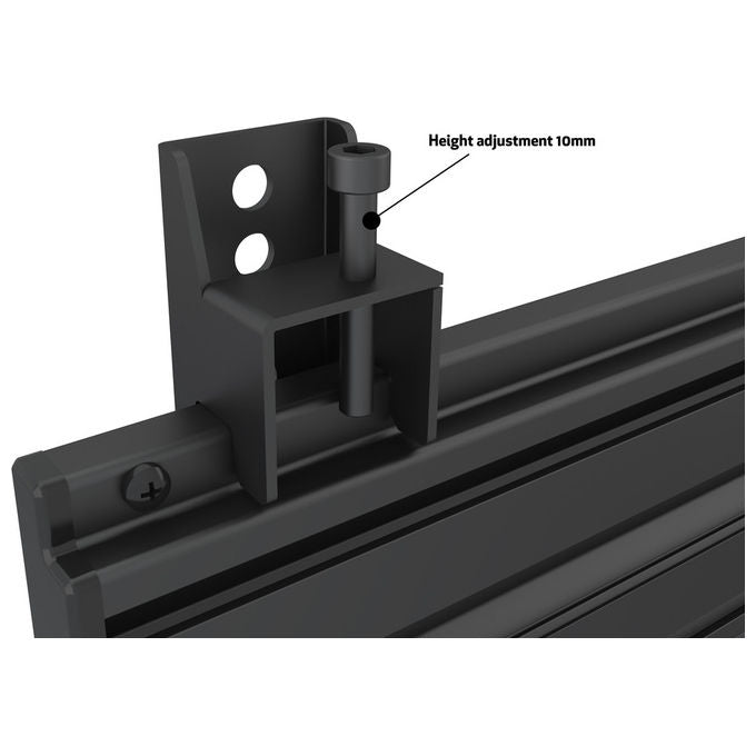 Multibrackets 7000 Supporto per Display Espositivi 2x 68 6 81 3 Pollici VESA 75x75 200x200 Fino a 30 Kg Colore Nero