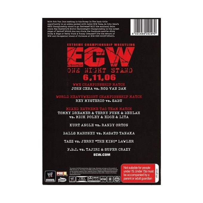 ECW ONE NIGHT STAND DVD Una Riconquista della Passione del Wrestling in Formato Video