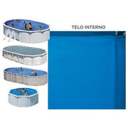Gre FSPROV730 FS Prov 730 Telo Interno Liner per Piscina Ovale 730x375x120 cm PVC Overlap spessore 40-100 colore Blu