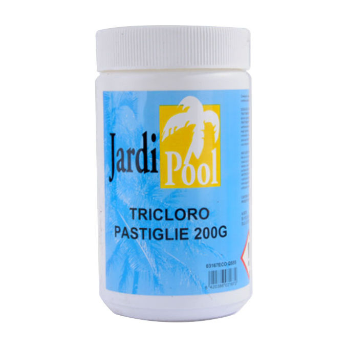 Jardí Cloro Pastiglie 200 g per Piscina Clorazione Lenta Mantenimento Acqua 1 Kg