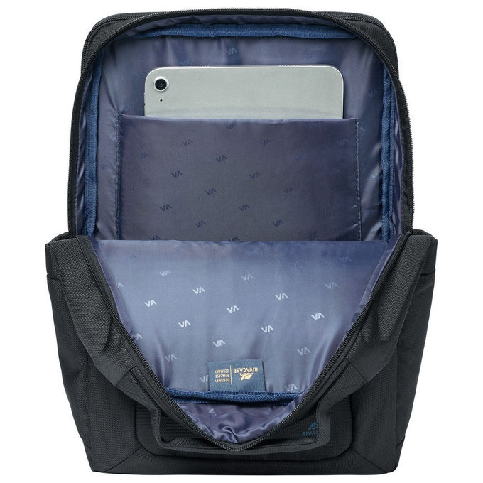 Rivacase 8425BK Tegel Zaino per Laptop fino a 16'' Scomparto Tablet Tasche Multiple Materiale Ecologico Poliestere RPET colore Nero