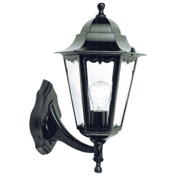 Gdlc Lanterna da Esterno Vienna con Braccio a Muro 4 Facce Alluminio E27 IP44 35 cm colore Bianco