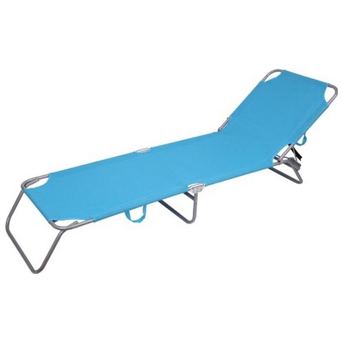 Brixo Taormina Lettino da Spiaggia Prendisole Pieghevole Acciaio Tubolare 18 mm Textilene 600D 188x58x25 cm colore Bianco