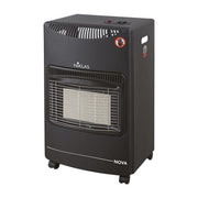 NIKLAS PR4490D1 Nova Stufa a Gas Infrarossi 4200 W 3 Elementi con Sistema ODS e Ruote per Spostamento colore Nero