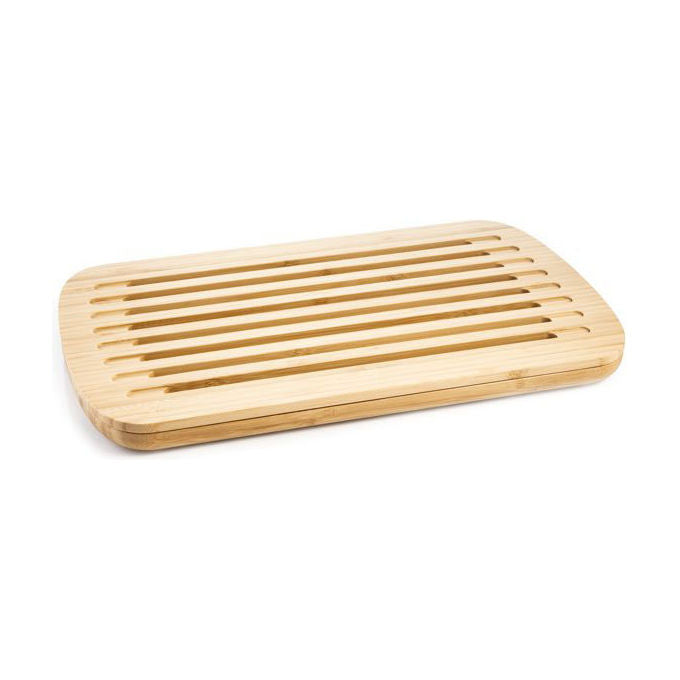 Tescoma 900892 Online Tagliere in Bambu' con Griglia Estrabile e Contenitore Raccoglibriciole 40x25x3 cm colore Naturale