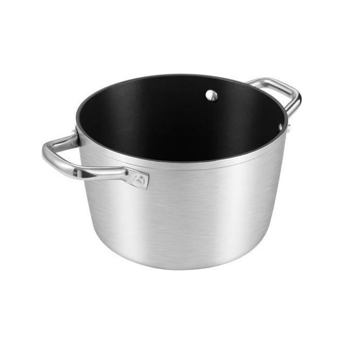 Tescoma 606864 GrandChef Pentola Antiaderente con Due Manici in Acciaio Inox 20 cm 3.5 L Adatta a Tutti i Piani Cottura Inclusa Induzione colore Grigio