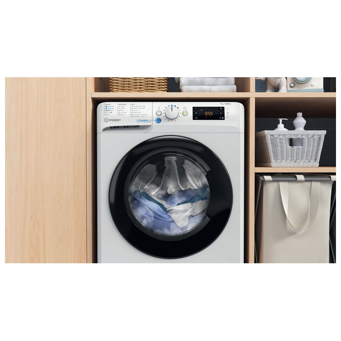 Indesit BWE91498XWKVIT Lavatrice a libera installazione 9 Kg 1351 rpm Classe A Inverter Vapore (85x60x63 cm) colore Bianco