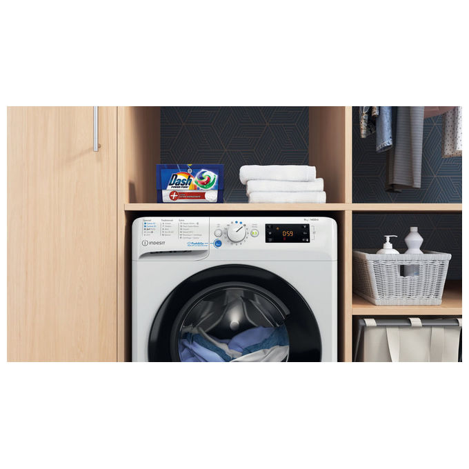Indesit BWE91498XWKVIT Lavatrice a libera installazione 9 Kg 1351 rpm Classe A Inverter Vapore (85x60x63 cm) colore Bianco