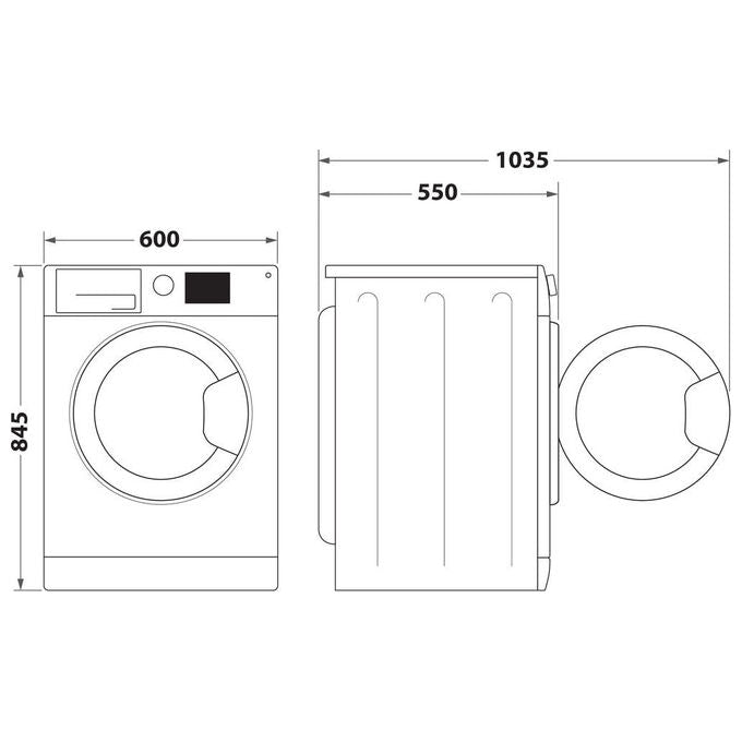 Whirlpool 859993350340 WAM R268WB IT Lavatrice a libera installazione 8 Kg 1200 rpm Classe A Tecnologia Inverter Partenza Differita (60x44 4x84 5 cm) colore Bianco