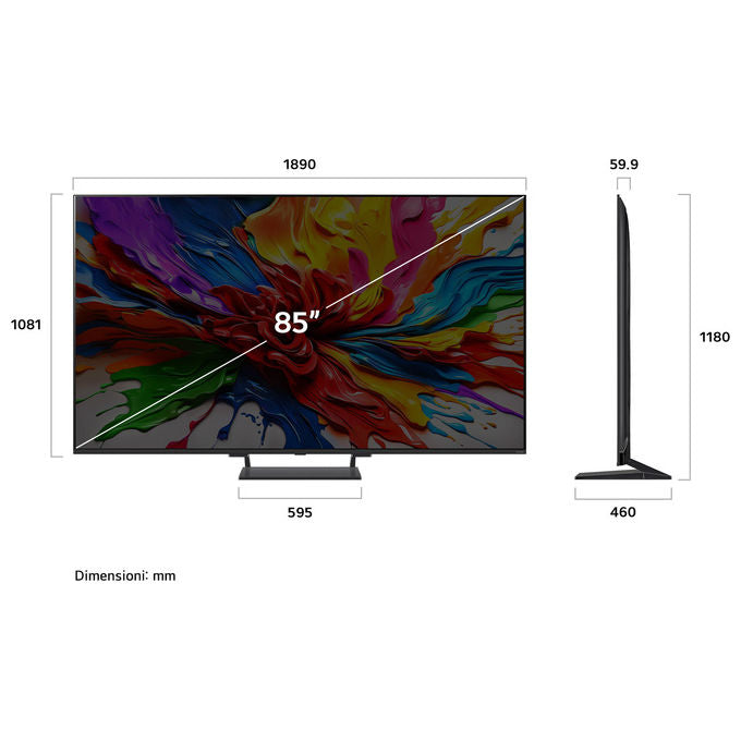 Lg, Smart Tv 85QNED93A6A, Mini Led 4K, Qned Evo Ai, Serie Qned93
