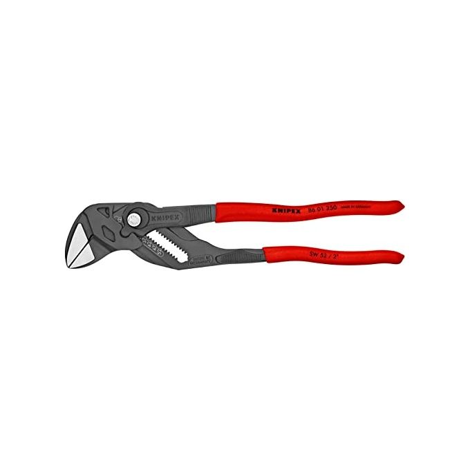 Knipex 86 01 250 Pinza e Chiave in un Unico Utensile 250 mm apertura max 52 mm acciaio cromo vanadio manici antiscivolo