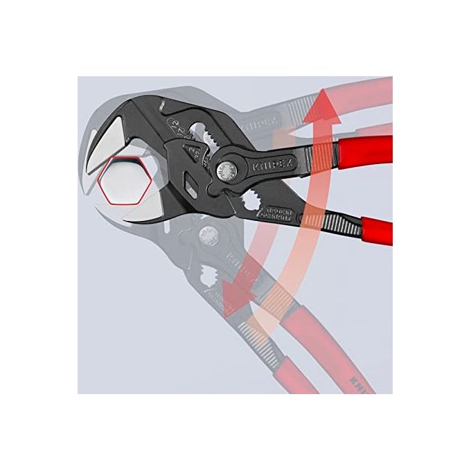 Knipex 86 01 250 Pinza e Chiave in un Unico Utensile 250 mm apertura max 52 mm acciaio cromo vanadio manici antiscivolo