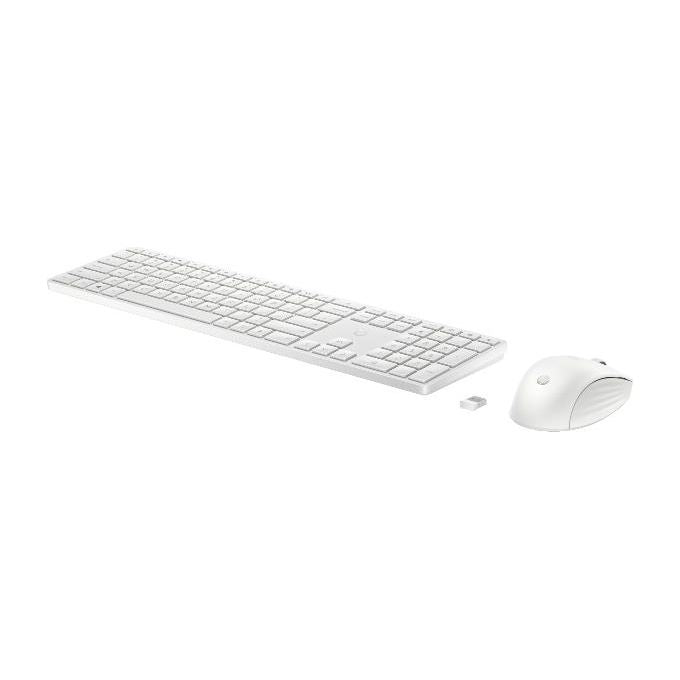 HP 860P8AA 655 Kit Tastiera e Mouse Wireless Full-size Layout Italiano RF USB Windows 10 11 colore Bianco