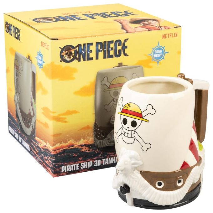 Grupo Erik JAR006 Boccale Birra 3D One Piece Going Merry 750 ml colore Multicolore
