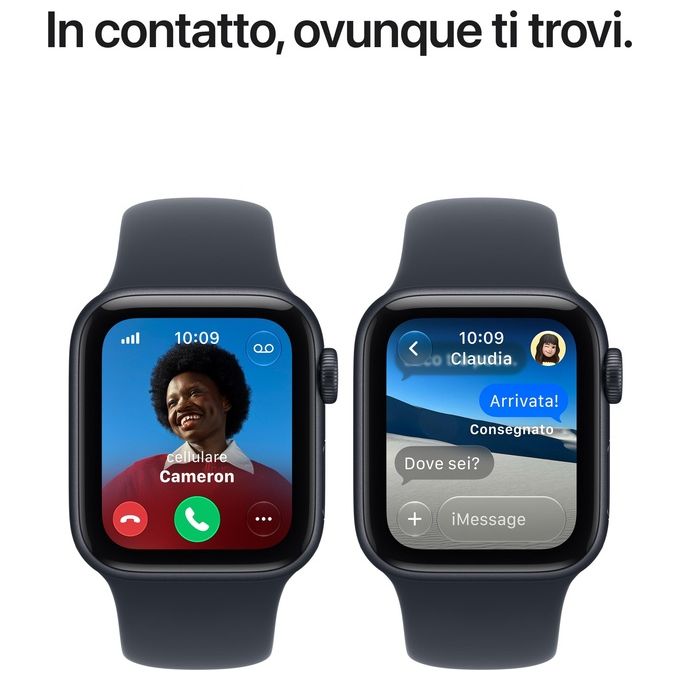 Apple MJLJ4QL-A Apple Watch SE 3 GPS + Cellular Cassa 40 mm in Alluminio Mezzanotte con Cinturino Sport Blu marino colore Blu marino