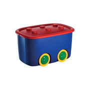 Kis 86300000008 Funny Box Contenitore Portagiochi 46 L con Ruote e Coperchio 58x38,5x32 cm colore Multicolore