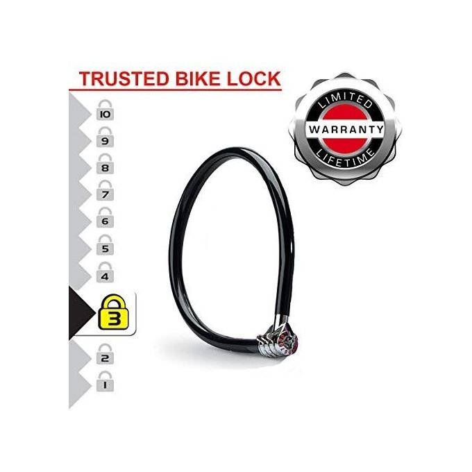 Master Lock 8631 Quantum Cavo Antifurto a Combinazione 3 cifre 55 cm diametro 6 mm colore Mix