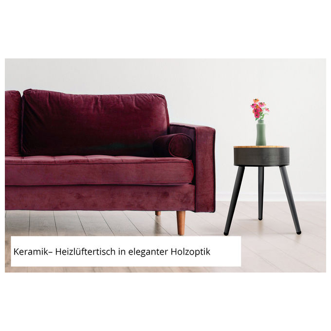 Unold 86545 Riscaldatore ambiente elettrico con ventilatore 2000 W Ceramica con telecomando e timer colore Nero Legno