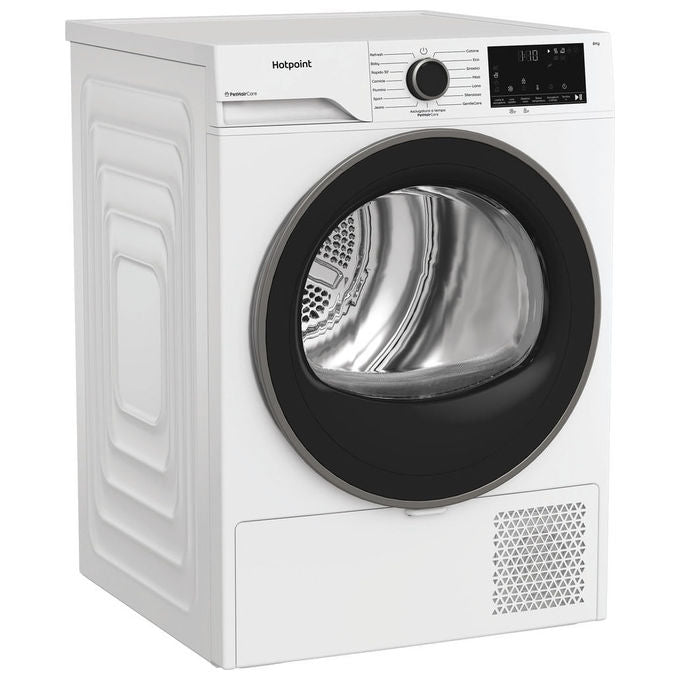 Hotpoint 869991720120 HPT 84D BS IT Asciugatrice a Libera Installazione 8 Kg Classe C Pompa di Calore PetHair Care Motore Inverter (60x61x85 cm) colore Bianco