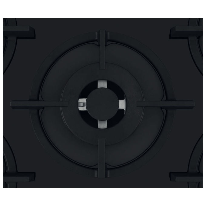 Hotpoint Ariston HAGS 61S-BK piano cottura a gas da incasso, 4 fuochi, superficie in vetro nero griglie in ghisa 60 cm