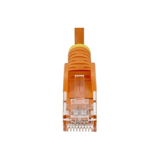 StarTech.com N6PAT25CMORS Cavo di rete Cat6 UTP RJ-45 Maschio-Maschio 25 cm Rame placcato oro 10 Gbit-s 250 MHz PoE supportato colore Arancione