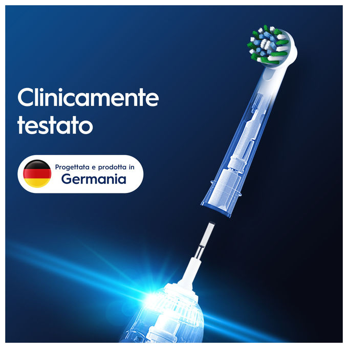 Oral-B EB50RX Pro Cross Action Testine per Spazzolino 10 Pezzi Setole a X Indicatore Usura colore Bianco