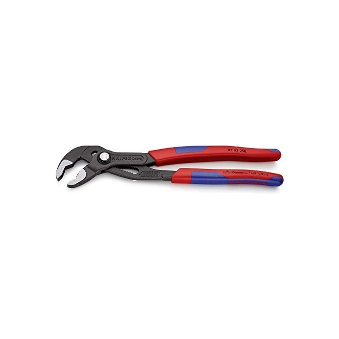 Knipex Cobra Pinza Regolabile di Nuova Generazione per Tubi e Dadi Bonderizzata Grigia 250mm