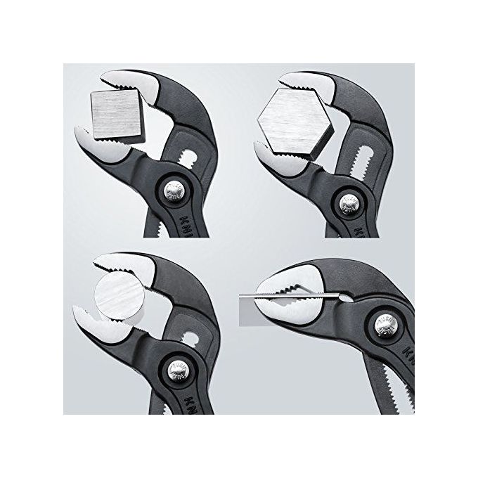 Knipex Cobra Pinza Regolabile di Nuova Generazione per Tubi e Dadi Bonderizzata Grigia 250mm