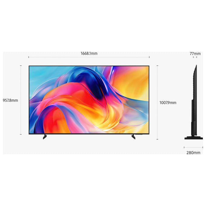 Samsung UE75M70HAUXZT TV Mini LED 75'' 4K UHD Smart TV Tizen Vision AI OTS Lite Wi-Fi DVB-T2 colore Nero