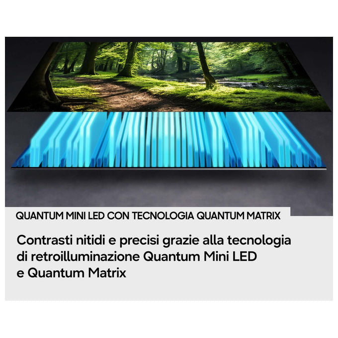 Samsung QE85QN70HAUXZT Neo QLED Smart TV 85'' 4K UHD NQ4 AI Processore Quantum Mini LED DVB-T2 Wi-Fi colore Nero